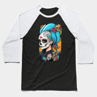 Sugar Skull Girl Baseball T-Shirt